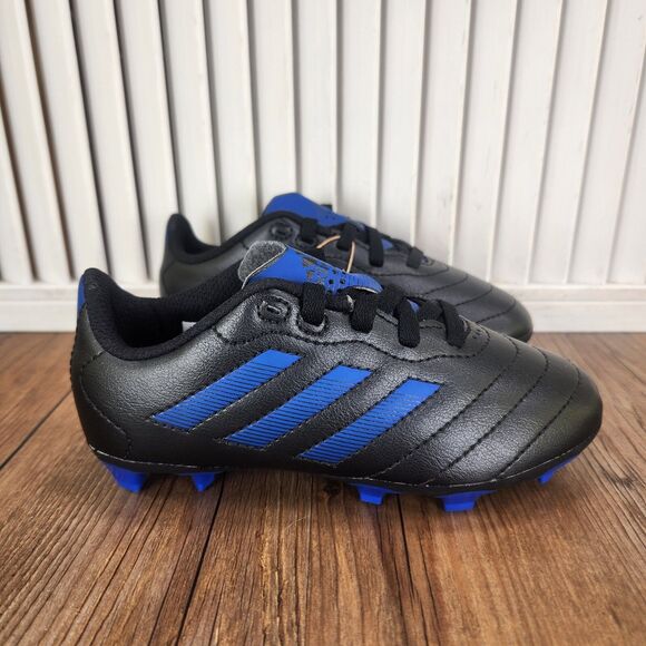 Adidas Goletto VIII FG Junior Size 11K Black Blue Athletic Soccer Cleats GX6906 - Picture 2 of 11